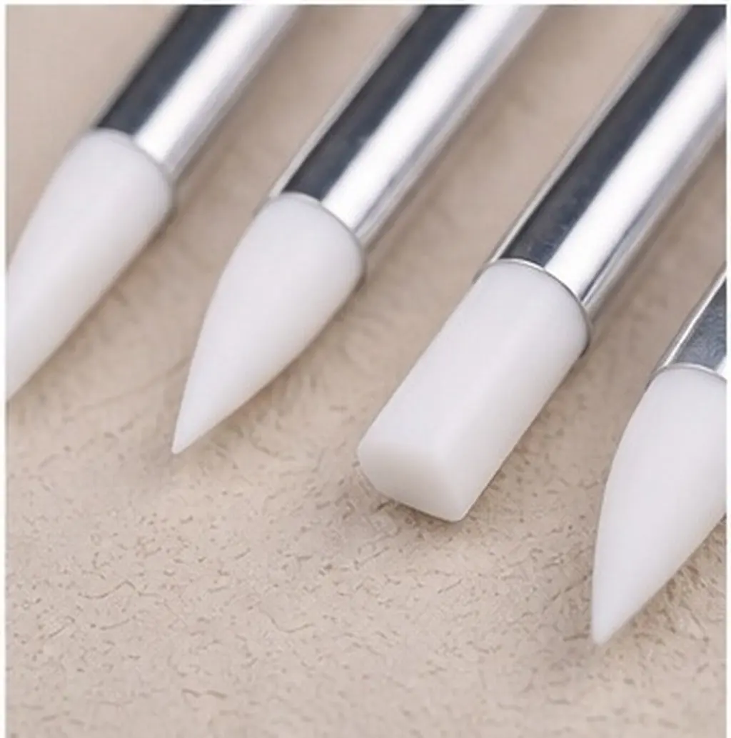 10Pcs Silicone Tip Clay Shaping Tools Precision Soft Tips Portable Lightweight for Students Classroom Ceramic Pottery Sculpture
