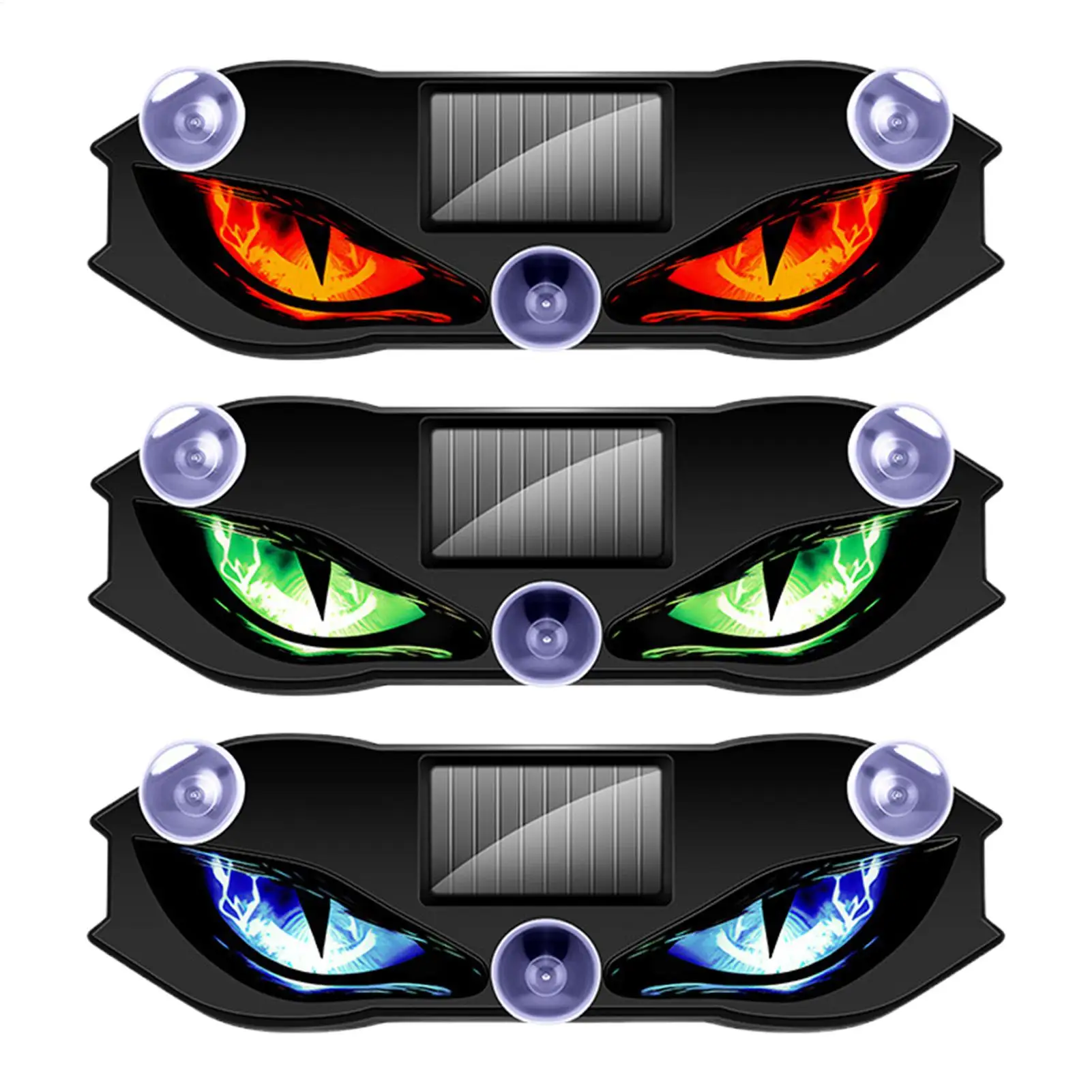 Ambient Light Solar Powered Breathing Light Car Dynamic Devil Eye Triangle Window Light Truck Front Rear Light Car Accessories