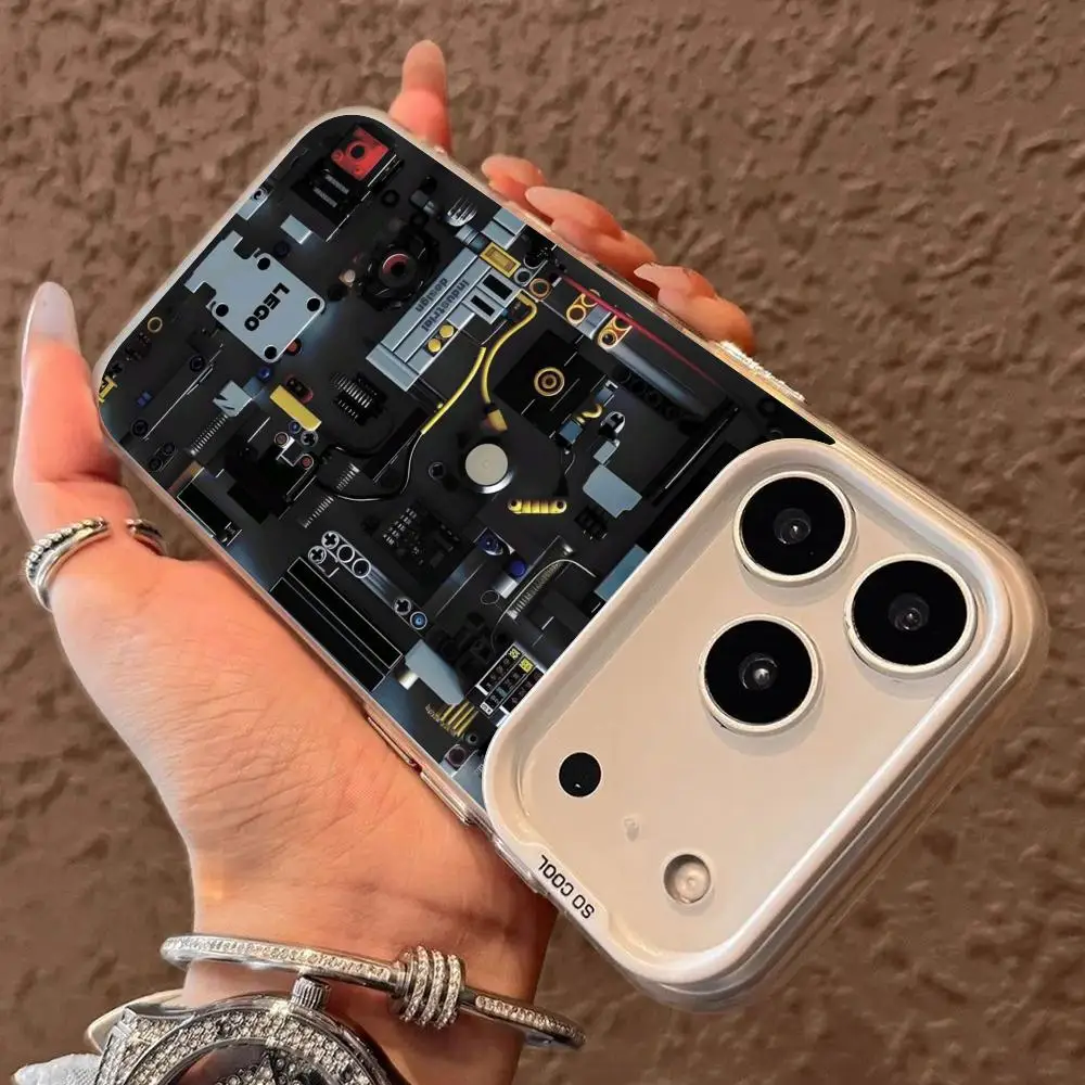 Etui na telefon z motywem płyty drukowanej do iPhone'a 17 16 15 14 13 12 11 Pro/ Max/Plus, odporne na wstrząsy, tylna obudowa, ochrona przed odciskami palców