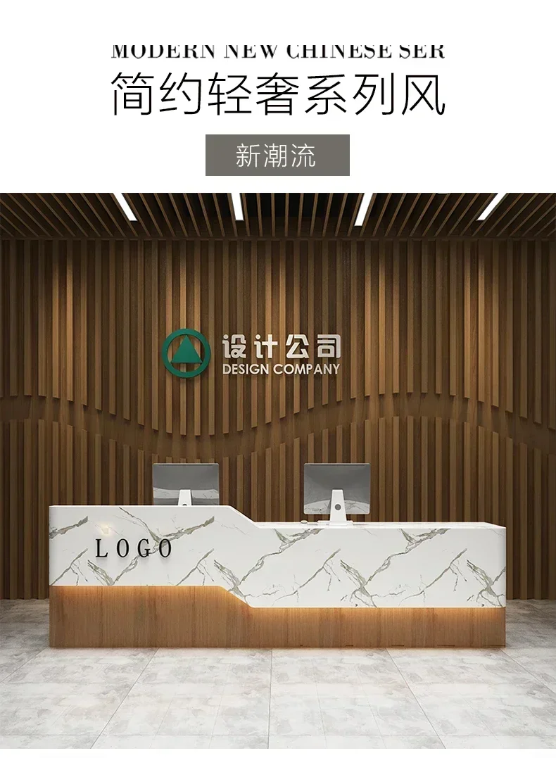 

Y Customized Simple Modern Beauty Salon Health Club Bar Counter Nail Salon Cashier Reception Desk