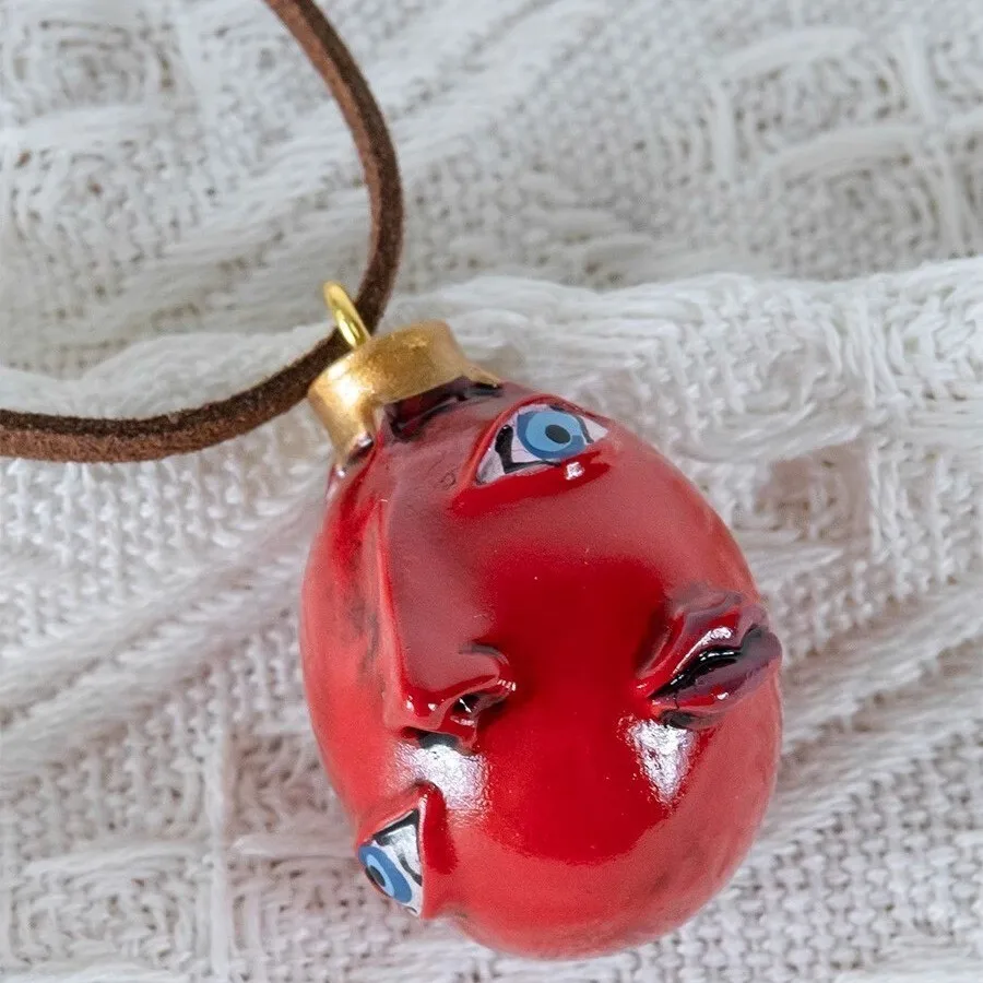 Anime Peryferia Miecz Legend Overlord Jajo Naszyjnik Karmazynowy Behelet Znakowany Wojownik Guts Wisiorek