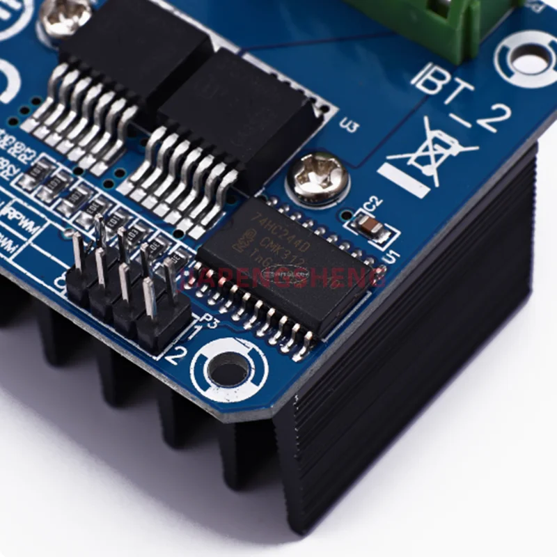 Módulo de acionamento inteligente de alta potência do motor do veículo, BTS7960, 43A controle limitador de corrente, acionamento de refrigeração semicondutor