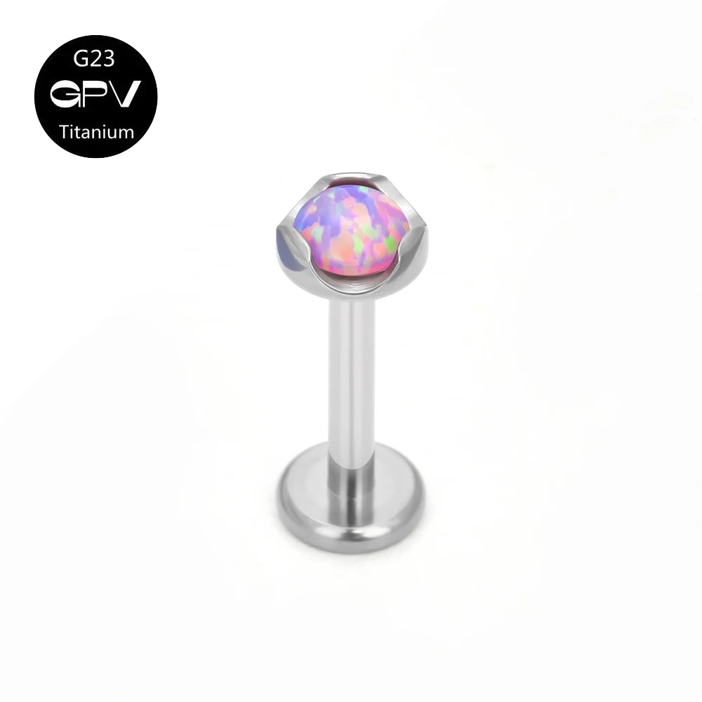 1PCS Simple G23 Earrings Inlaid With 3mm Zircon European And American Fashion Titanium Piercing Jewelry Classic Ear Bone Nails