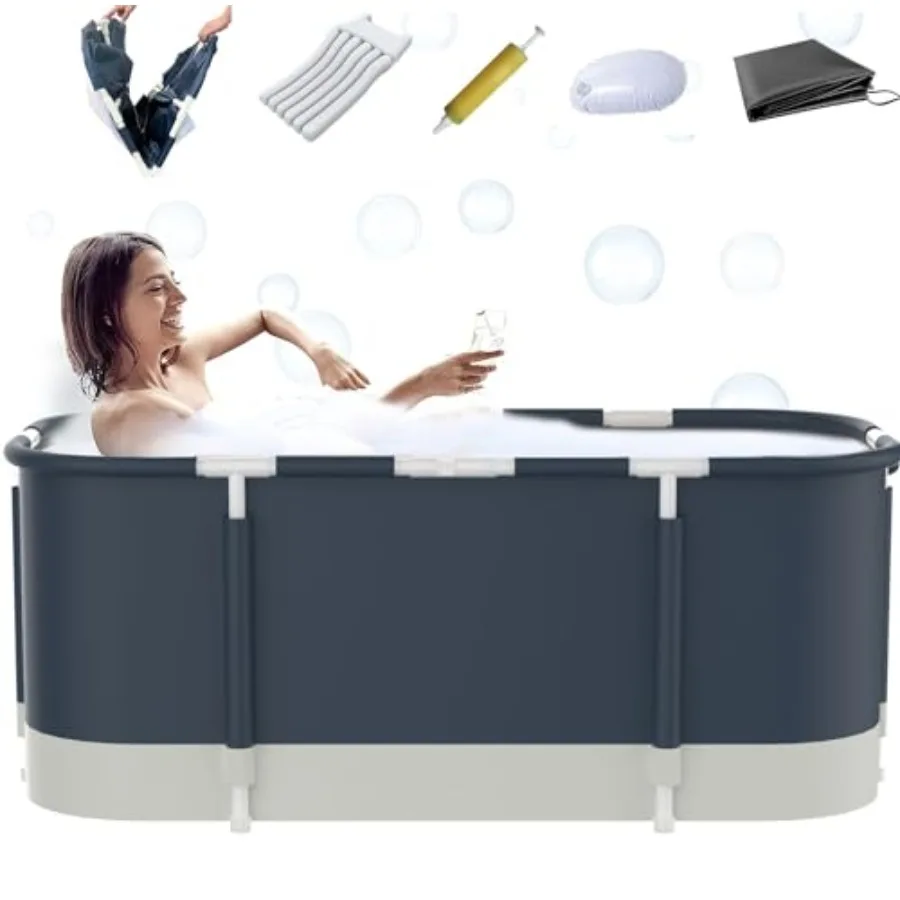 

Портативная складная ванна для душа, большая, 45.3 см высотой, для взрослых, семейная, для ванной комнаты, японский СПА, складная ванна-трансформер