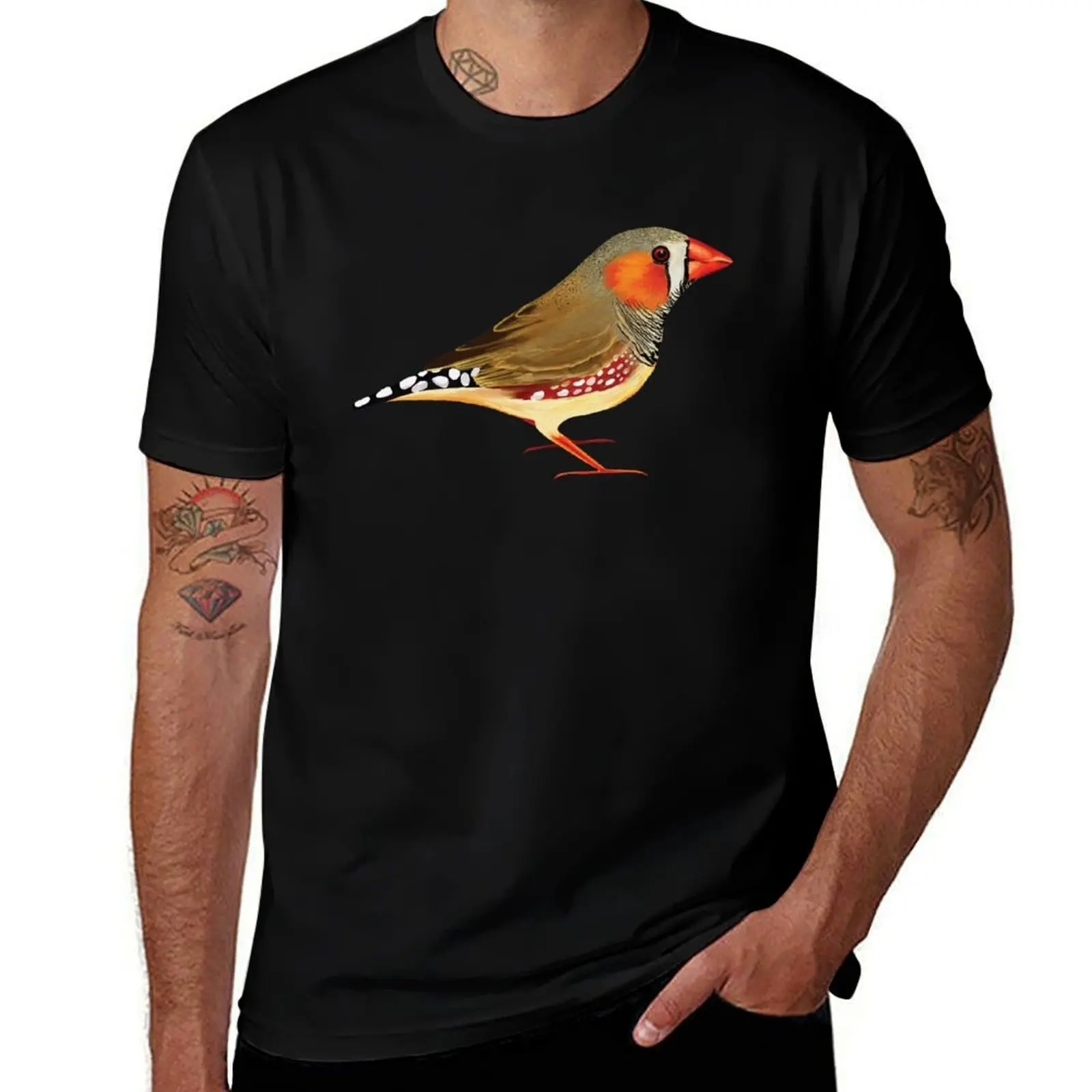Zebra Finch T-Shirt t shirts for man cotton funny T-Shirt