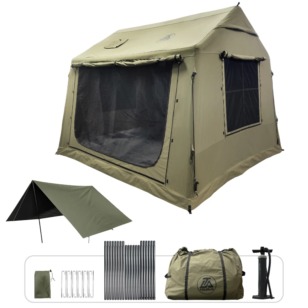 

8.1 ㎡ Ten with a 9.5 ㎡ Canopy Hot Sale Inflatable Tent with Canopy