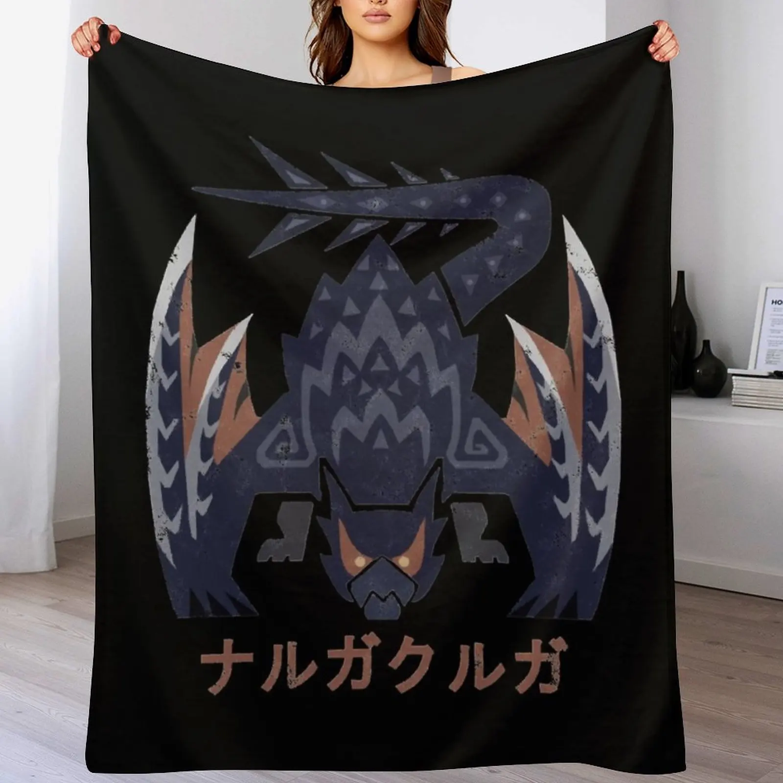 

Nargacuga symbol Throw Blanket cosplay anime Camping blankets ands Comforter Blankets