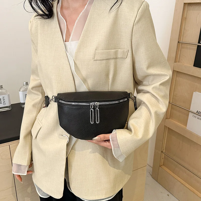 New Trend Waist Bag Luxury Leather Female Belt Bags High quality Women Shoulder Crossbody Bag Fashion Lady Chest Bags Fanny pack