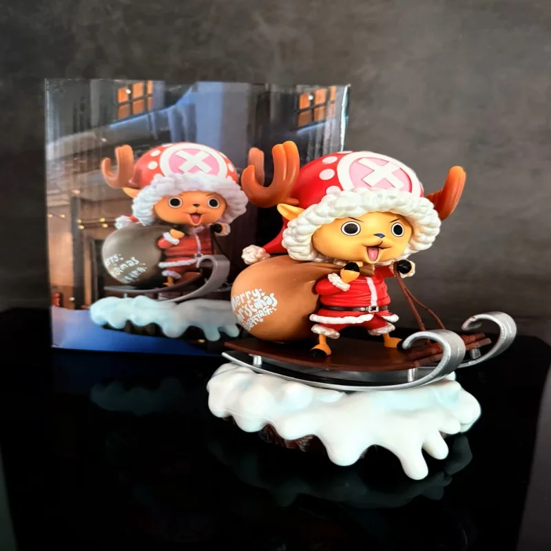 Genuine Christmas Tony Chopper Figures Anime Figure Ornament Decoration GK Statue Model Doll Toy Xmas Gifts For Kids