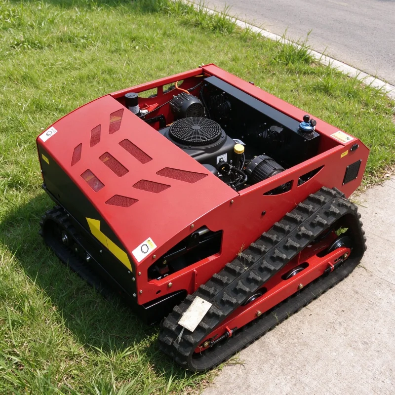 Wireless Remote Crawler Lawn Mower Machine 550mm Cutting Width 20-150mm Height Adjustment, 0-30° Working Slope, 24V Grass Cutter