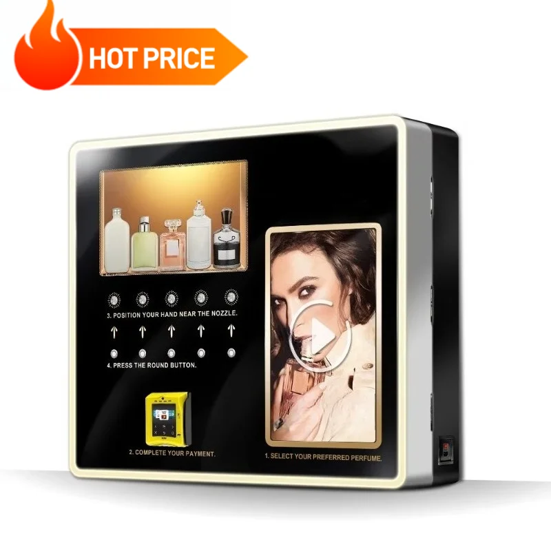 Automated Perfume Dispenser Credit Card Coin Cologne Perfume Spray Vending Machine OEMODM Perfume Vending Machine Customized