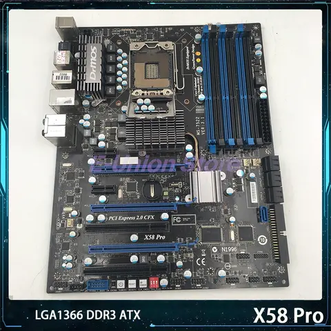 MS-7522 LGA1366 DDR3 24GB V:3.0 PCI-E 2.0 SATA2 USB2.0 ATX Placa base de escritorio X58 Pro