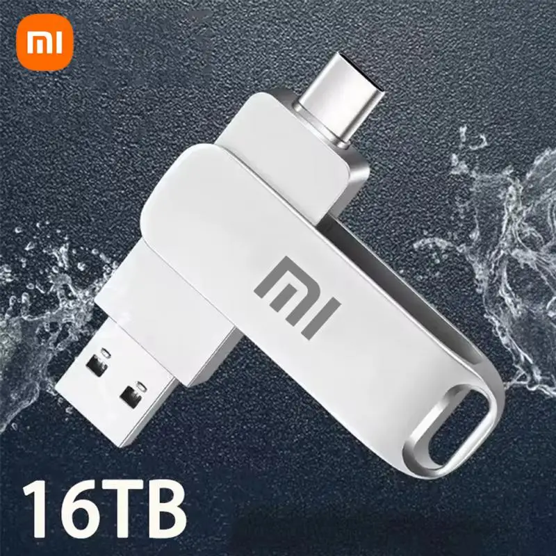 Xiaomi-memoria Flash USB 3,1 Original de 16TB, pendrive de alta velocidad, 8TB, tipo C, de Metal, resistente al agua, para dispositivos de almacenamiento de ordenador