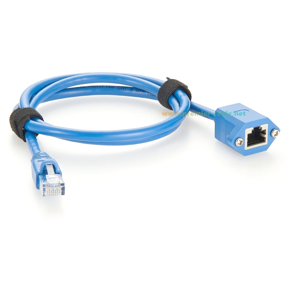 Schraubmontage RJ45 8P8C Stecker auf Buchse Verlängerungskabel 1Gbps Cat6 Ethernet LAN Netzwerk-Patchkabel für PoE-Kameras – Detail 6
