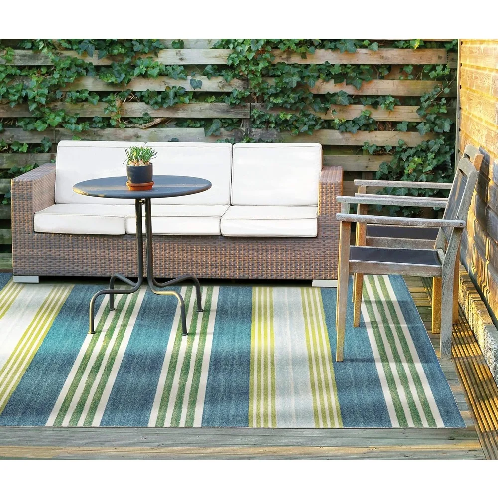 

Outdoor Area Rug 5'3" X 7'5", Easy Cleaning, Non Shedding, 5x7 Indoor/Outdoor Area Rug