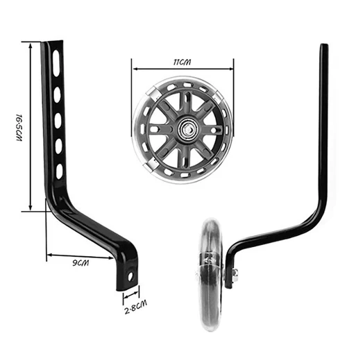 Imagen 2 del producto Rueda auxiliar de bicicleta para niños, accesorio Universal de Pvc silencioso, 12-20 pulgadas
