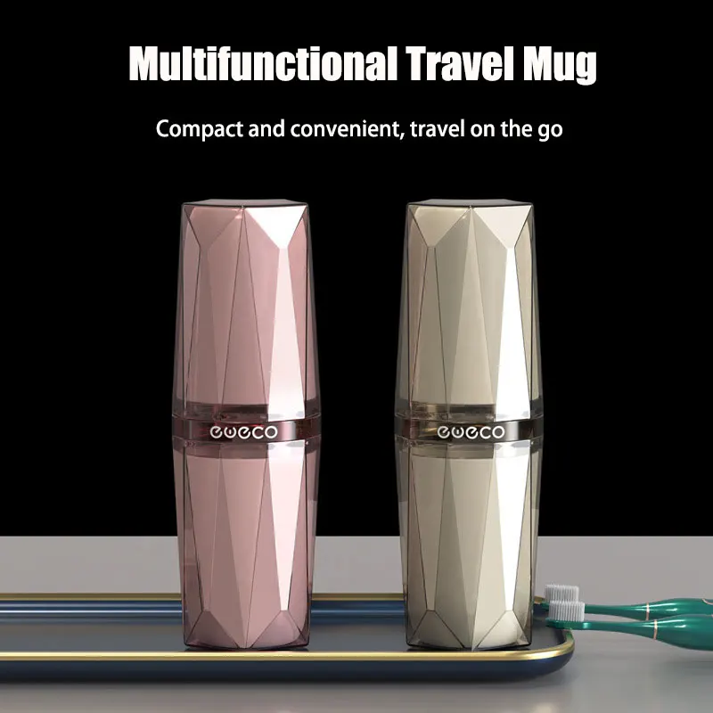 Juego de tazas de enjuague bucal de viaje, taza de cepillo de dientes eléctrico portátil, bolsa de lavado de dientes, botella de almacenamiento de champú, organizador de artículos de tocador