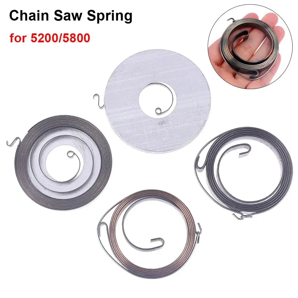 1Pcs Durable Starter Spring Chain Chain Saw Spring Starter Pulling Plate Spring Easy To Rise Iron Disc Parts for 5200/5800