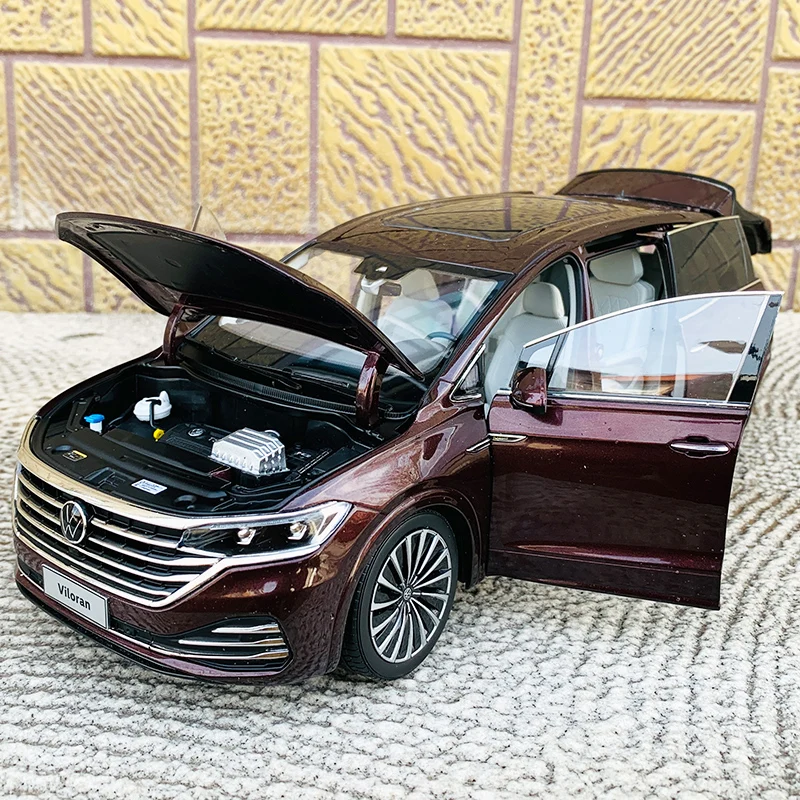 1:18 VW Viloran MPV Alloy Car Model Diecasts Metal Luxury Business Vehicles Car Model High Simulation Collection Childrens Gifts