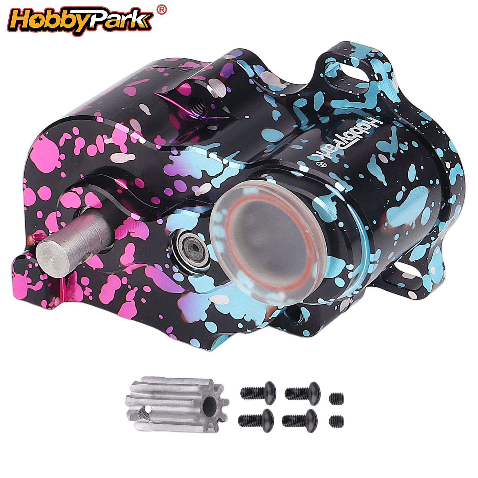HobbyPark Upgrade LCG-Getriebe für 1/10 RC Crawler SCX10 SCX10 II Low CG Leichtgewichtige gehärtete Stahlzahnräder Colorful Splash