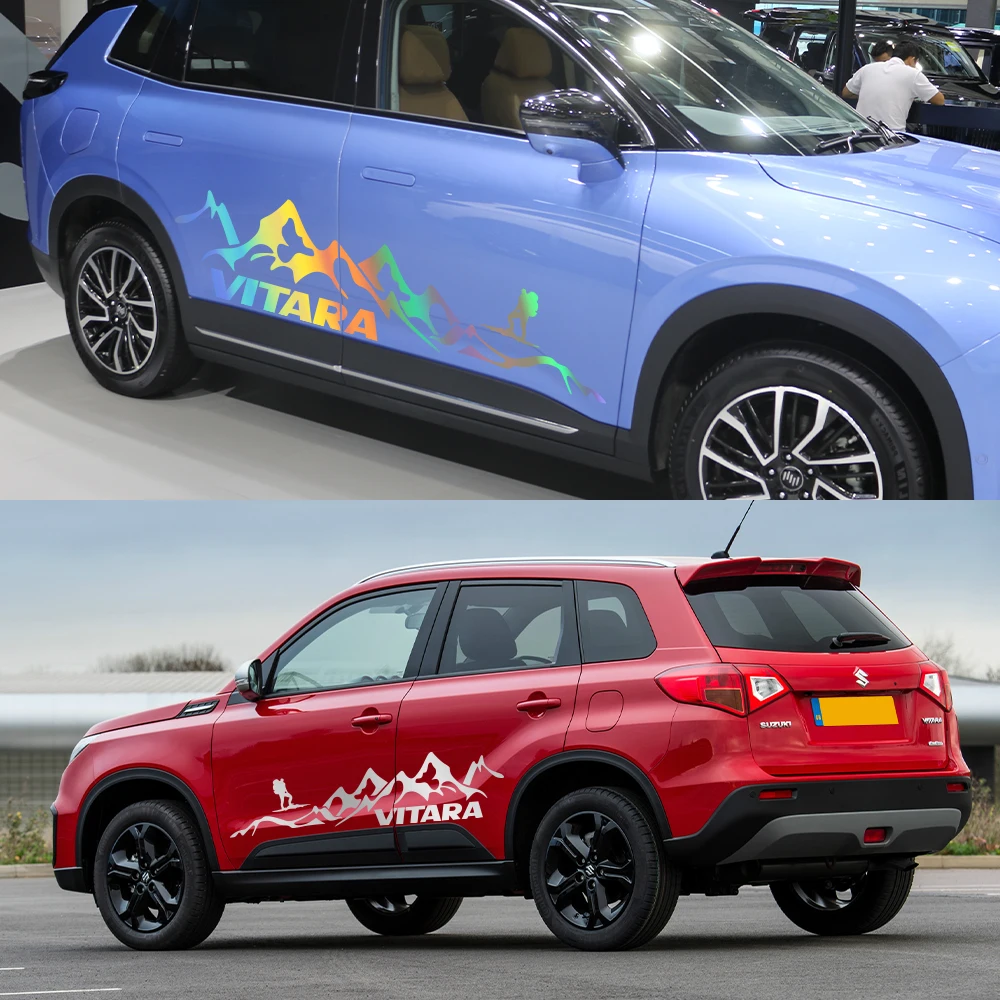 تسلق الجبال التصميم الفينيل فيلم ملصقات السيارات ، ديكور الشارات ، السيارات ضبط الملحقات ، سوزوكي فيتارا 1990 ، 2017 ، 2020 ، 2022 ، 2 قطعة #4
