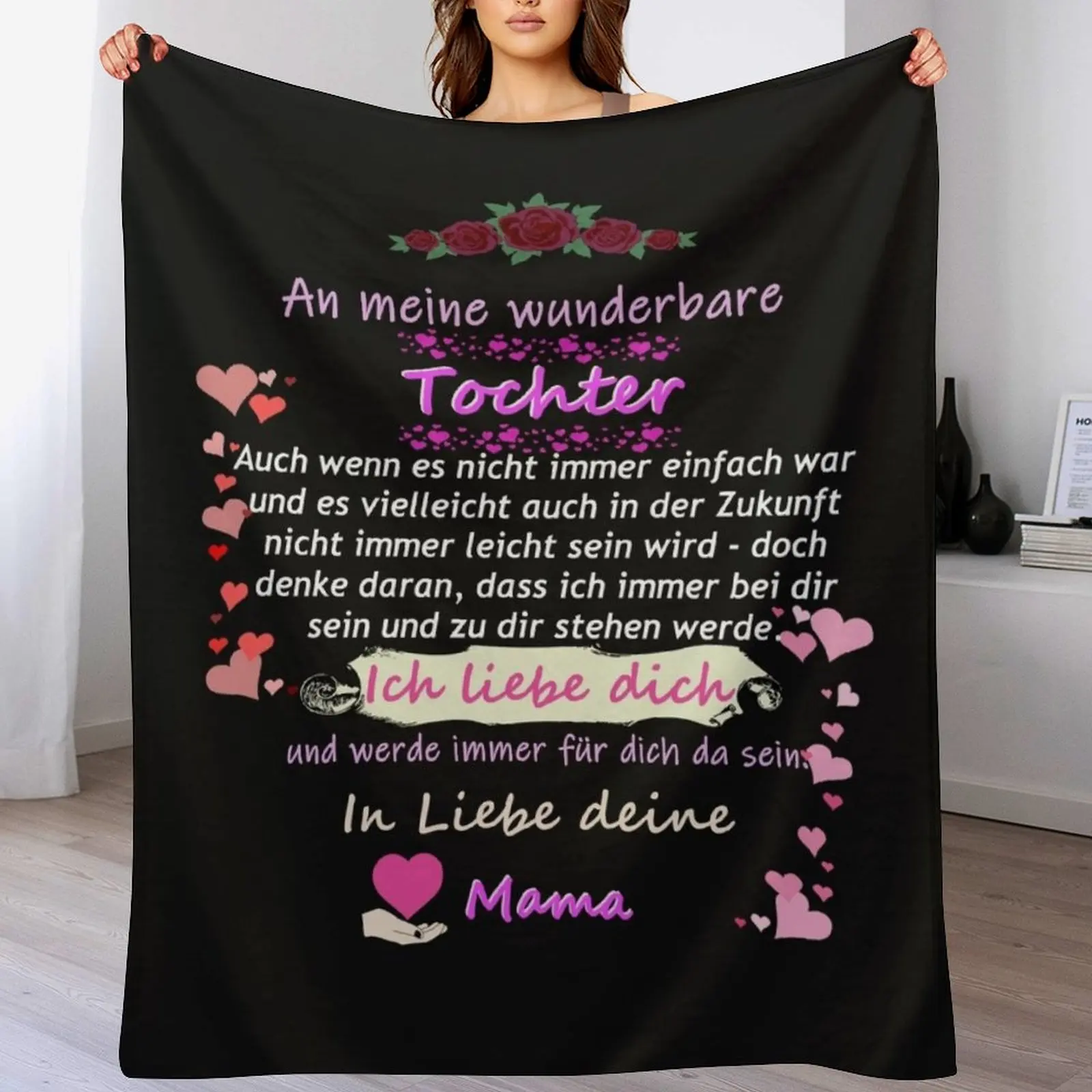 Wonderful daughter-mother saying Throw Blanket for sofa Heavy Thermals For Travel Blankets