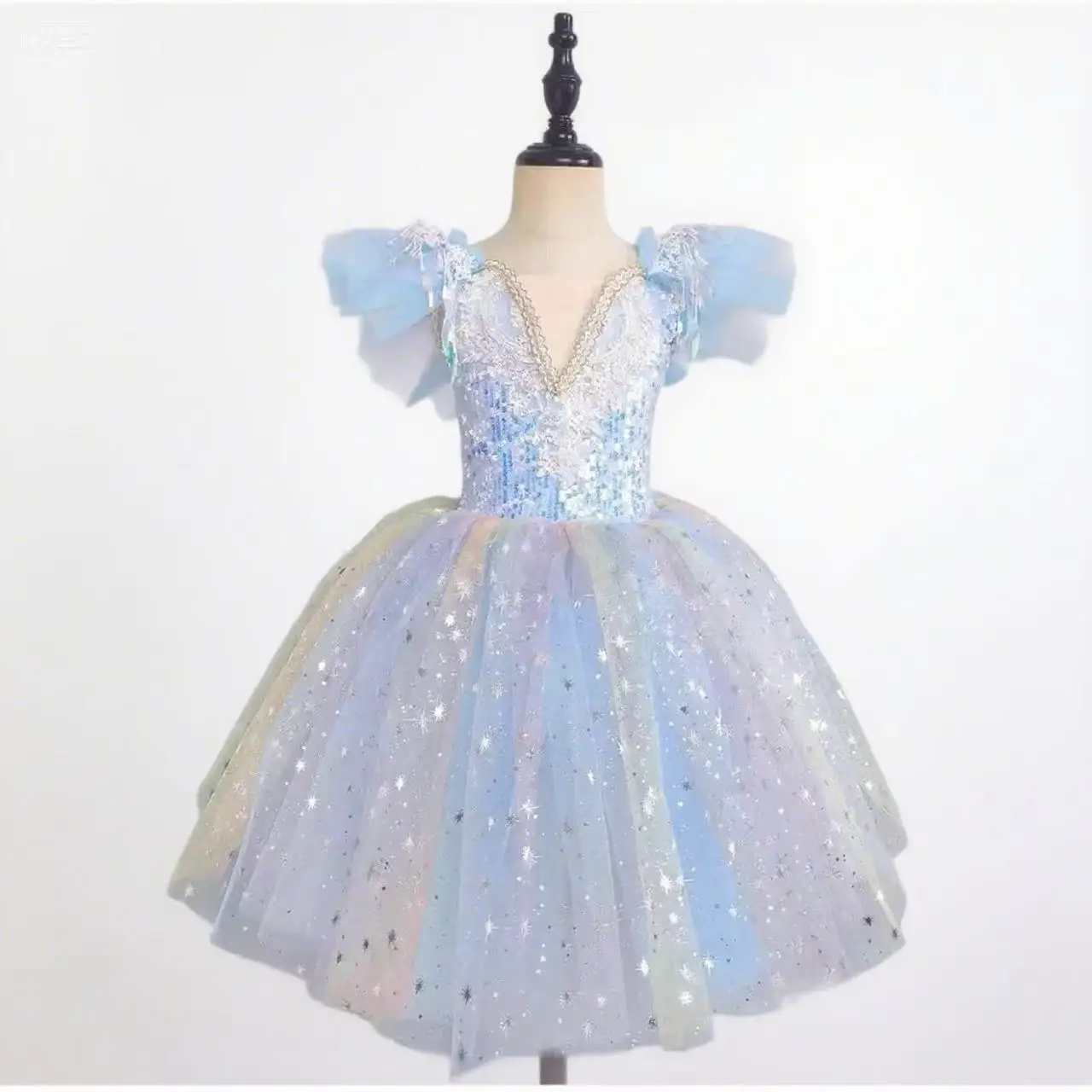 

Girl's Tutu Skirt Flower Costumes Kids Ballet Tutu Dress Girls Swan Performance Outfit Soft Tulle Puffy Princess Dance Costume