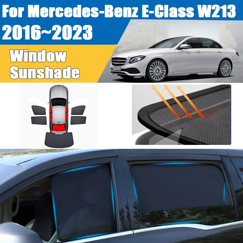 

Солнцезащитный экран для автомобиля Mercedes-Benz E-Class W213 2016-2023 2021 2022, сетчатая шторка, теплоизоляция, шторка на лобовое стекло, автомобильные аксессуары