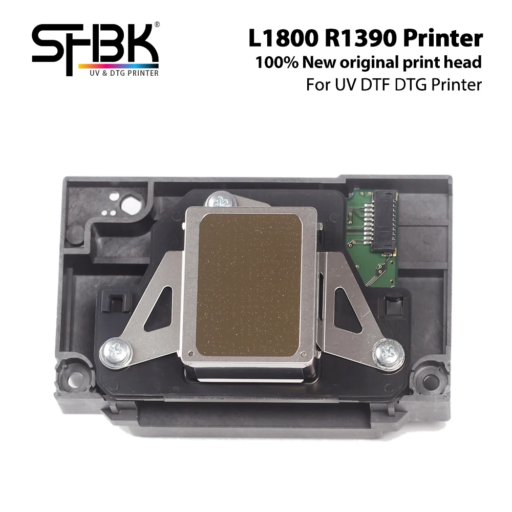 100% new original L1800 print head, For Epson R1390 UV DTF DTG printer printhead nozzle, green version motherboard