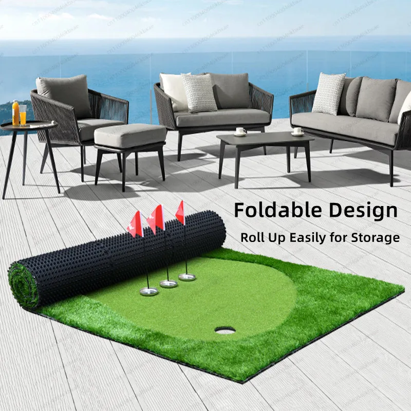 1.2x3 متر جودة عالية داخلي/خارجي نايلون دورة جولف صغيرة العشب الاصطناعي وضع حصيرة خضراء ممارسة الجولف وضع الأخضر #3