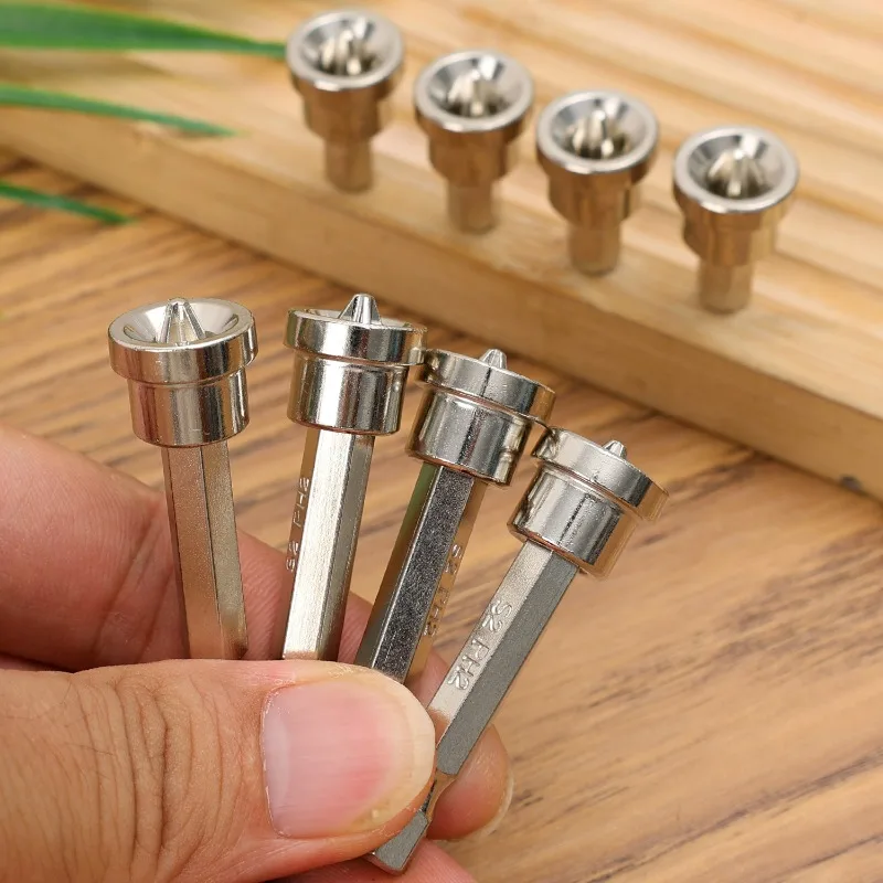 PH2 Alloy Steel Magnetic Positioning Screwdriver Bits for Gypsum Board Woodworking Board Drywall Locating Batch Head Drilling