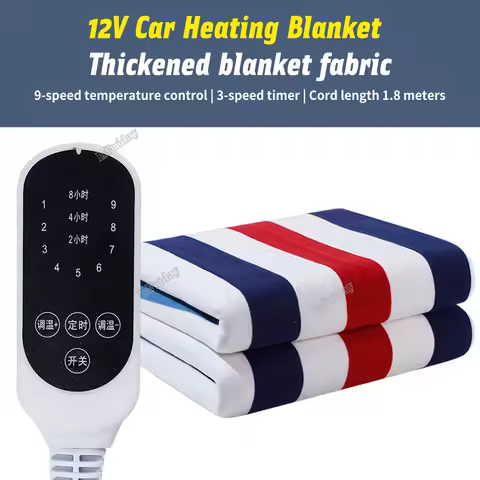 자동차 전기 온수 담요 12V/24V 자동차 따뜻한 담요 RV SUV 트럭 전기 자동차 난방 담요 매트 담배 라이터 플러그