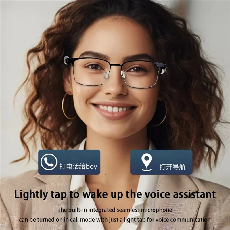 B48A Intelligent Bluetooth AI Translation Glasses Real Time 144 Language Simultaneous Interpretation For Meeting