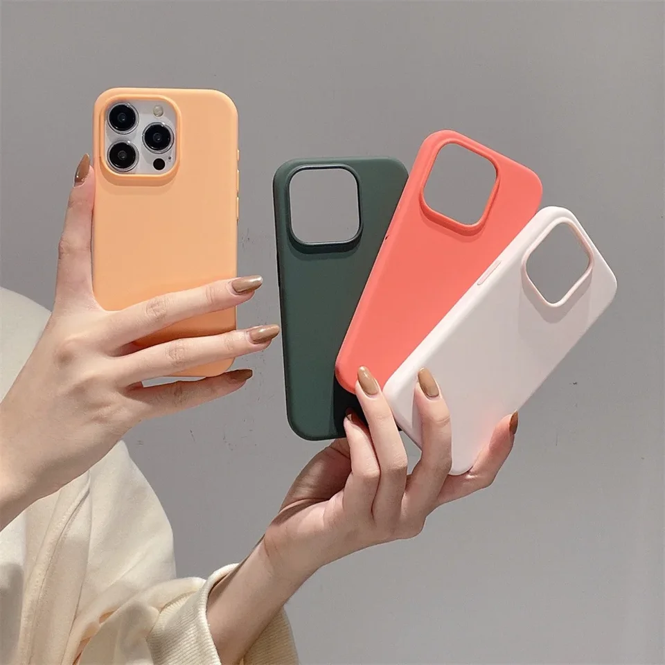 Funda de silicona líquida de lujo para iPhone 17 16 15 11 12 13 14 Pro Max, también para 7 8 Plus X XR, suave y resistente a golpes 4