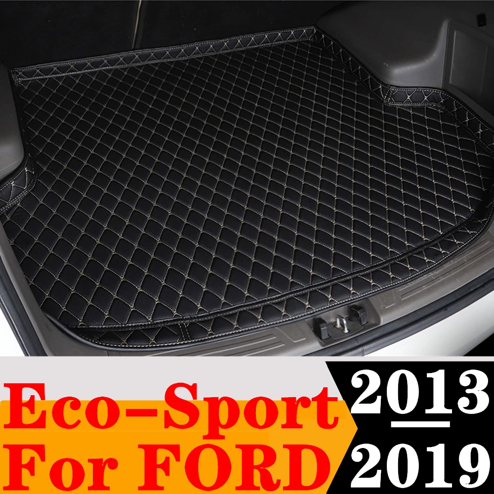 High Side Car Trunk Mat For Ford EcoSport 2013 2014 2015 2016 2017 18 2019 XPE Rear Cargo Cover Liner Tail Boot Tray luggage Pad