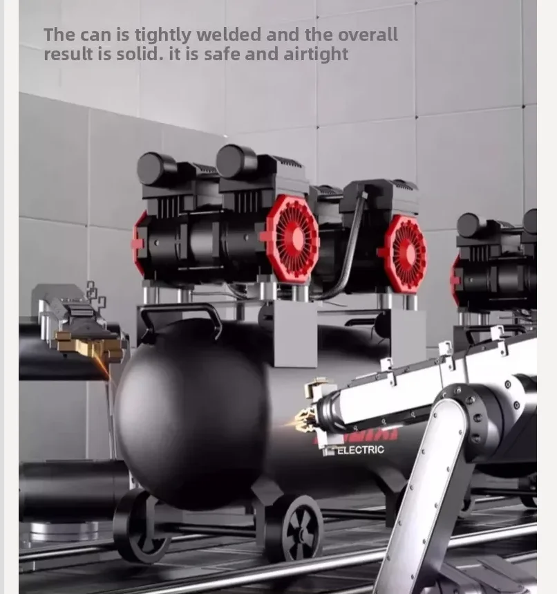 

220V Portable Silent Oil-Free Small Industrial Air Compressor Air Pump Mini Quiet DIY Workshop Household QCD