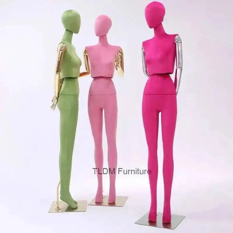 Full Color Mannequin Female Body Dummy Props Clothing Store Women's Wedding Dress Underwear Human Body Window Display Stand