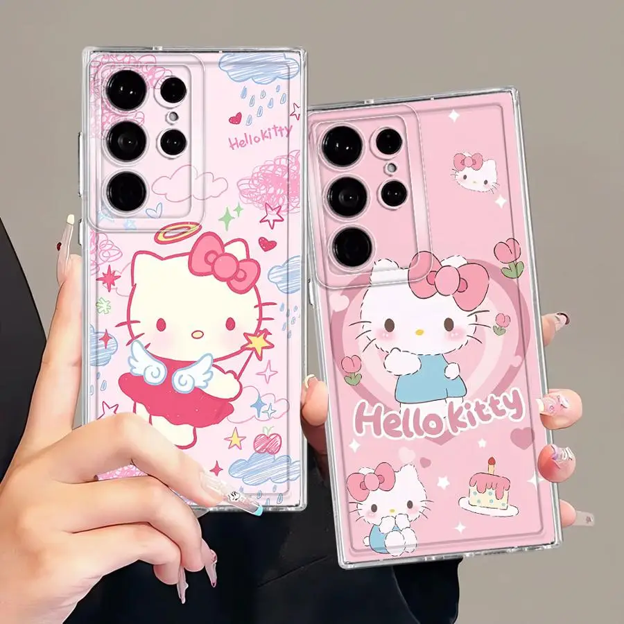 Cute Hello Kitty Lovely Phone Cover Case for Samsung Galaxy S26 S21 S23 Ultra S20 Plus S22 FE S24 S25 Edge Note 20 Ultra 10 