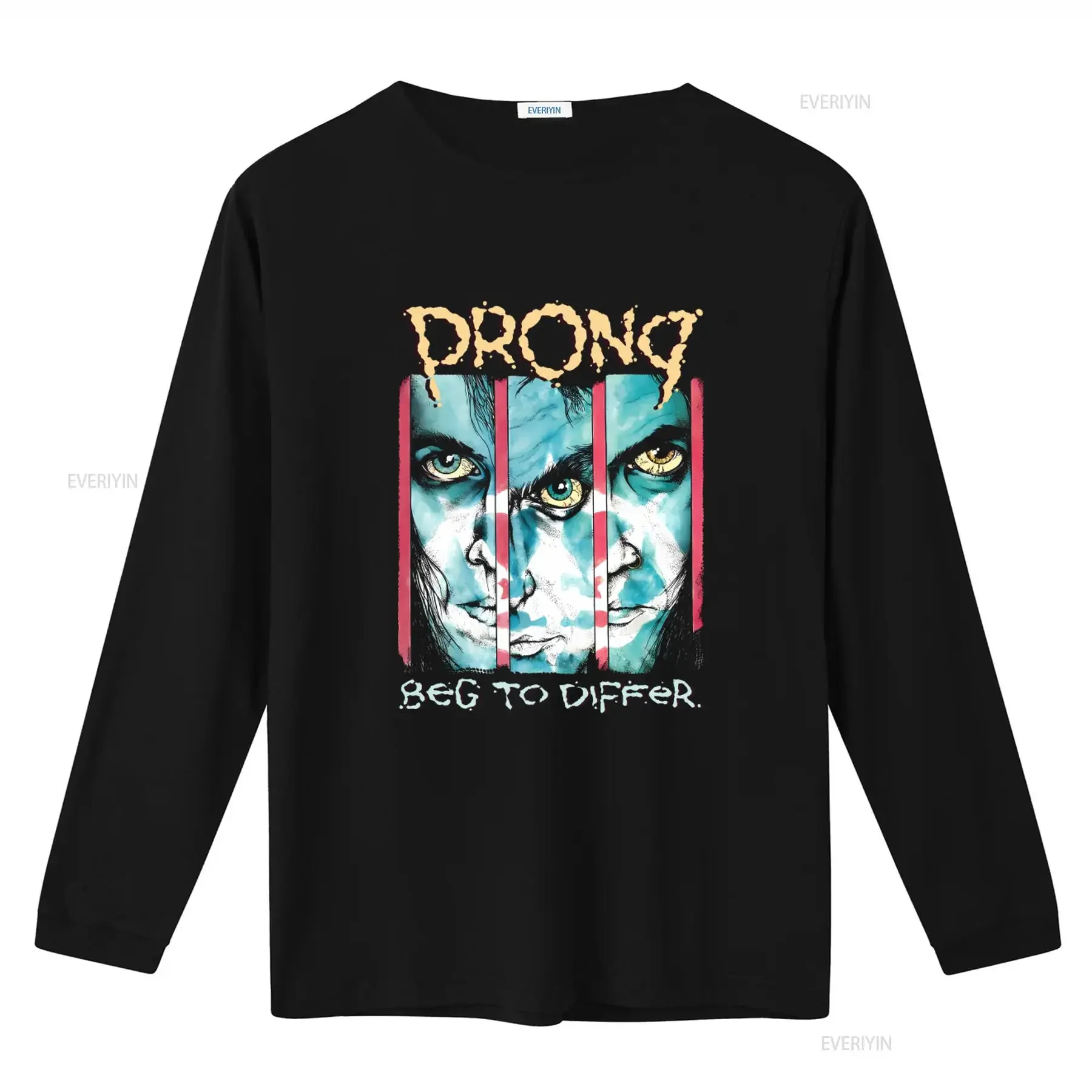 Prong Beg To Differ T Shirt Rock Band Inspired Design vintage Washed Breathable streetwear Top For Everyday Wear Versatile