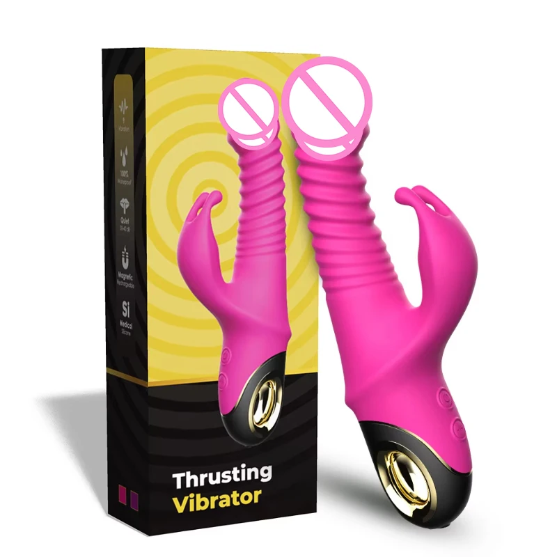 2022 Rabbit Thrusting Vibrator Automatic Telescopic G-Spot Clitoris Stimulator Female Masturbation Sex Toys For Women Adults