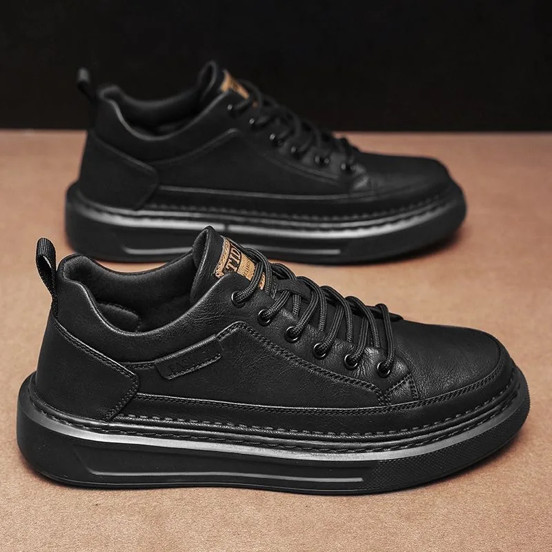 Men's shoes 2026 trend Korean version breathable sports shoes casual white board shoes business leather shoes