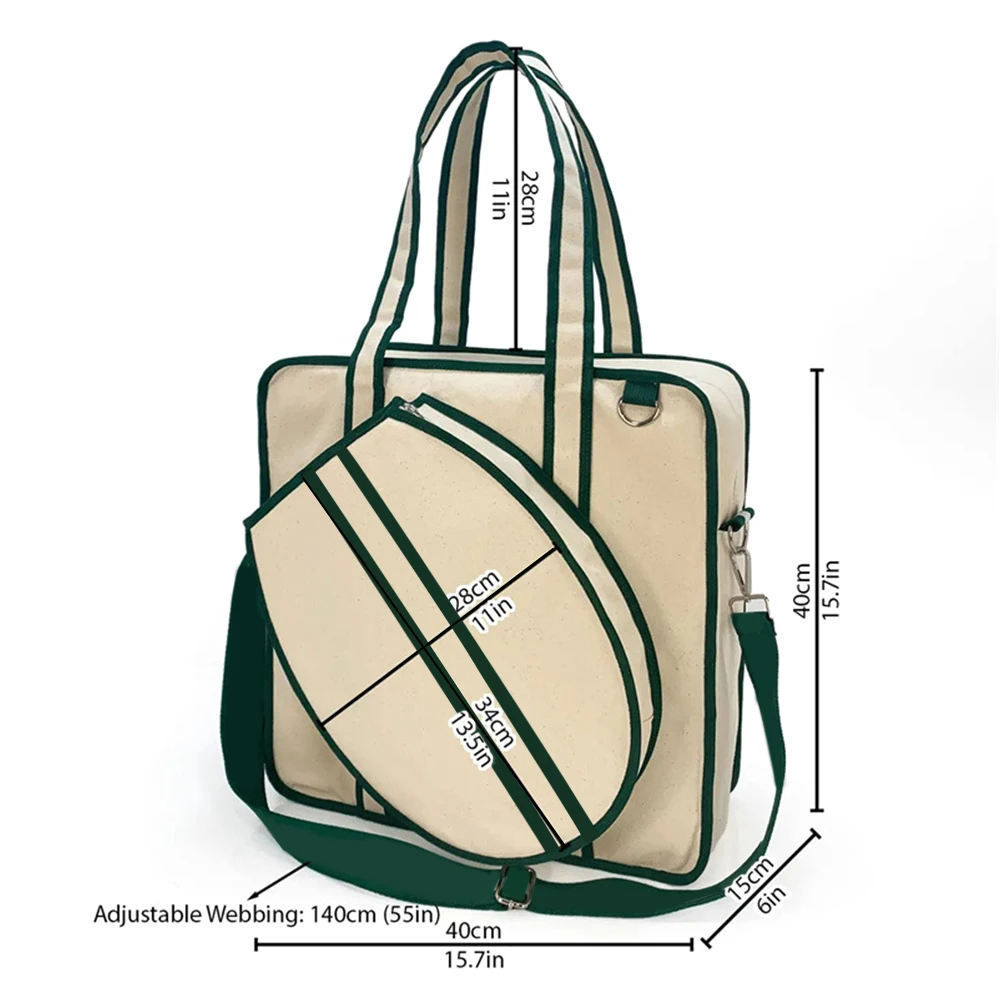 Tennis Racket Bag Large Tennis Racket Shoulder Bag Waterproof Sports Handbag Pickleball Bag for Men and Women