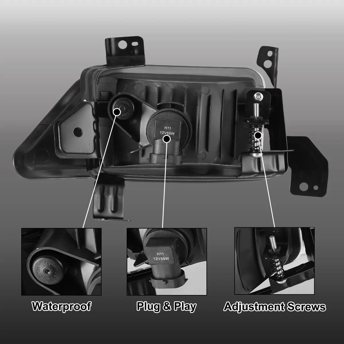 Case for Honda Pilot fog light 2006 2007 2008 halogen fog lamp H11 12V 55W with wiring kit shipping free