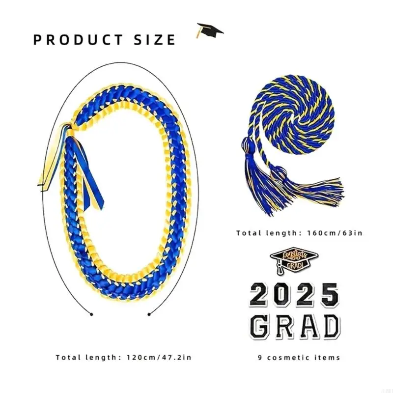 2025 باحث الإنجازات مضفر حبل اثنين من نغمة شرابات الملحق الأكاديمي F3MD