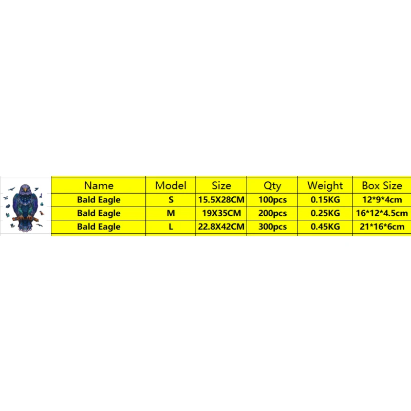Fajne wysokiej jakości drewniane puzzle łysa orzeł zwierząt drewniane puzzle dla dorosłych zabawki edukacyjne gra planszowa dla dzieci prezent