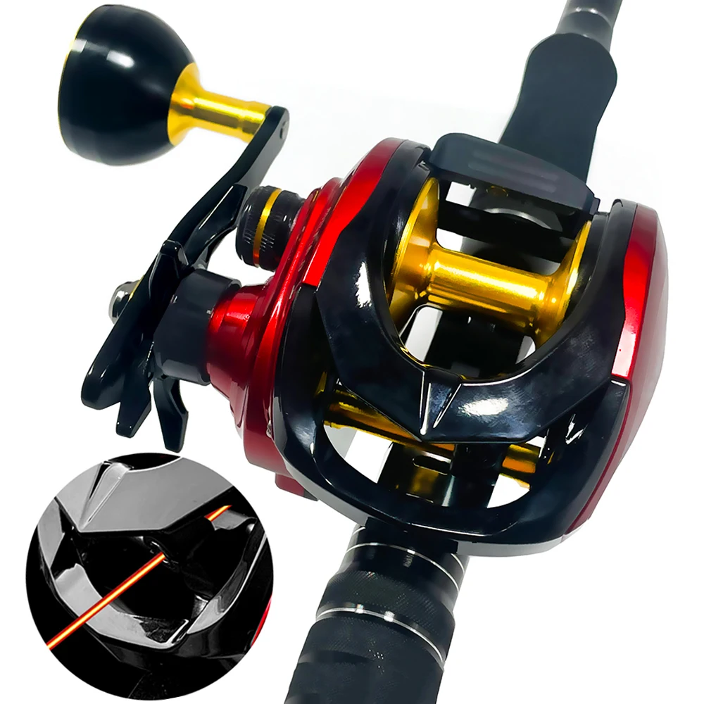 FA500H Fishing Reels Jigging Baitcasting Reel 15KG Max Drag 8+1BB Deep Spool 6.4:1 Freshwater Saltwater Wheel Strong Brake