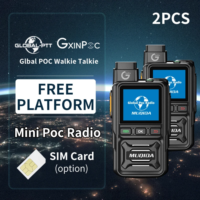 

MUQIDA M160 Walkie Talkie Global POC 4G LTE Global-PTT Gxinpoc Long Range Camping No distance limit Portable Ham Two-Way Radio