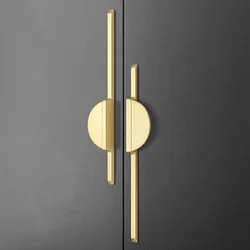 Luxury Cabinet Door Handle Gold Brushed Wardrobe Door Handle Northern Gray Semicircle Cabinet Door Handle