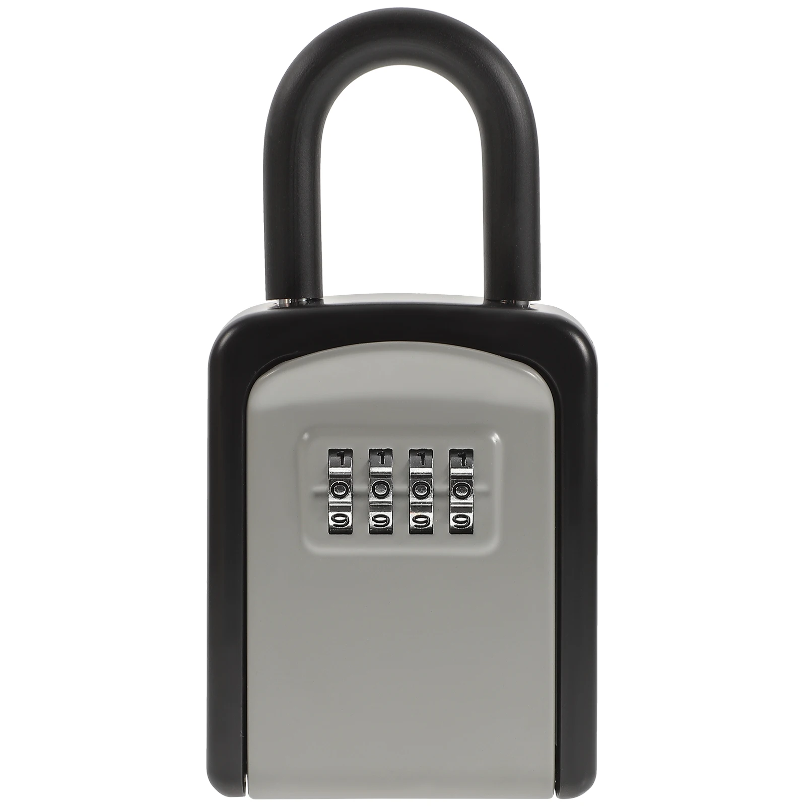 Key Safe Box Portable ABS Steel Rust Resistant 4- Combination Lock Wall Mounted Outdoor Security Lock Box