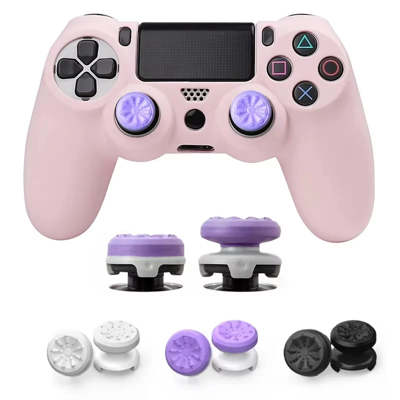 1 Par de Grips para Thumbsticks, Extensores de Joystick, Capas de Silicone para Controle PS4/PS5, Kit de Acessórios.